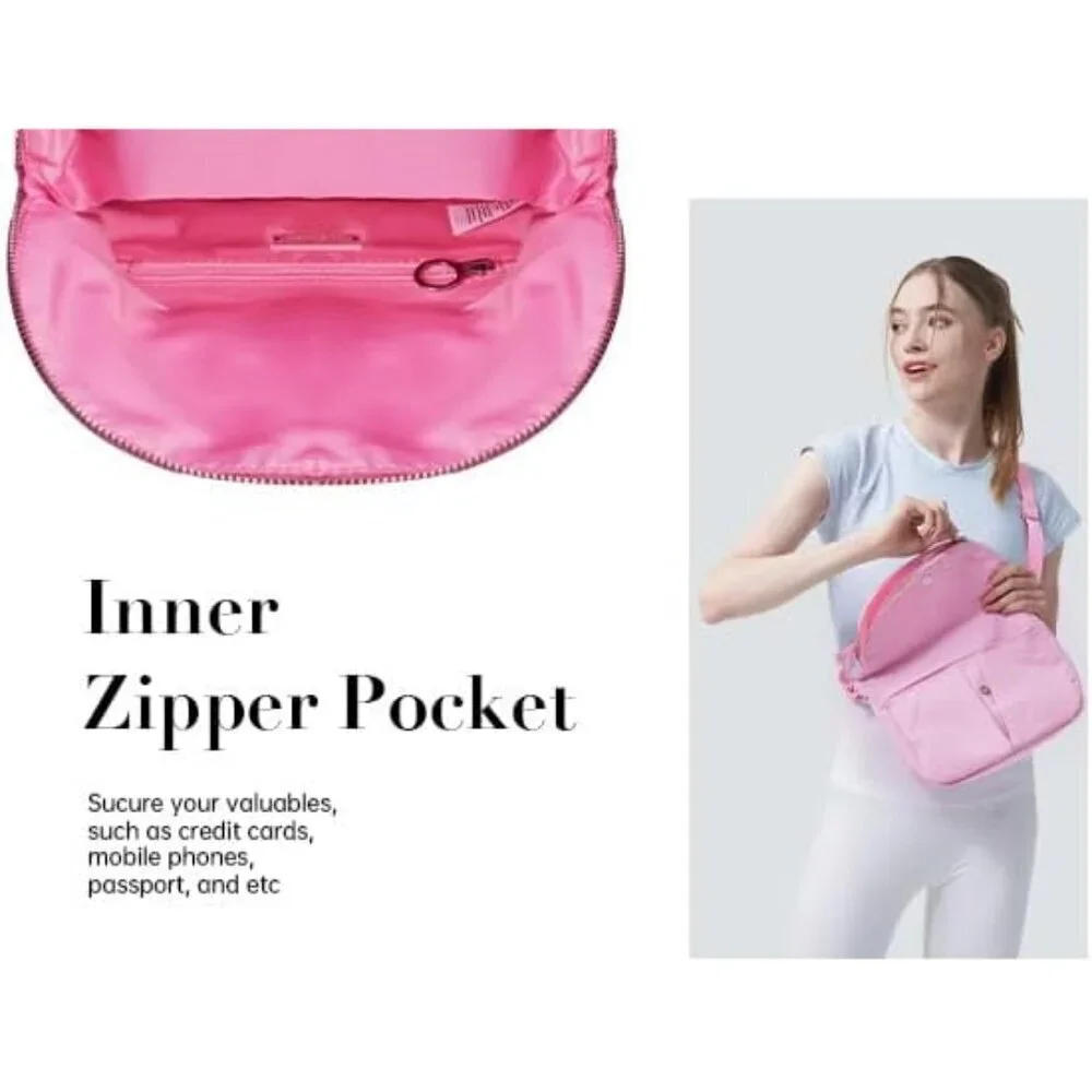 Women Crossbody Bag Nylon 5L Large Capacity Adjustable Strap Waterproof